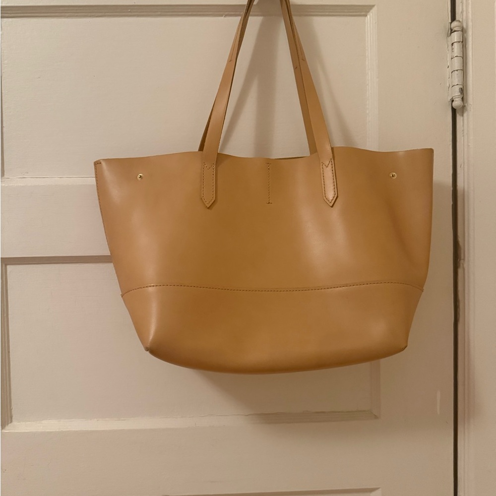 JCrew Tan Leather Uptown Tote